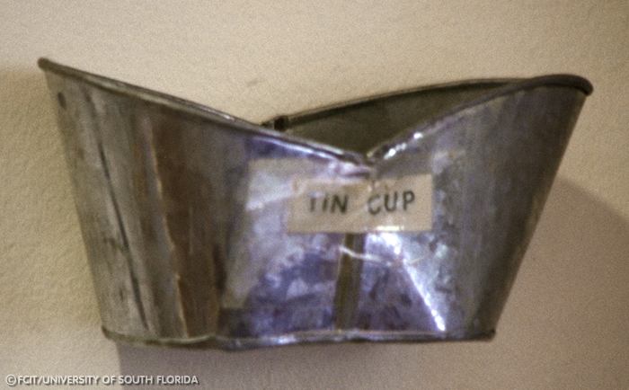 Tin cup