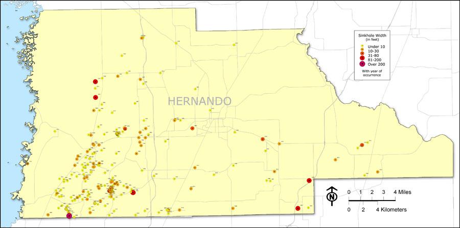 Sinkholes of Hernando County, Florida, 1948 to 2007