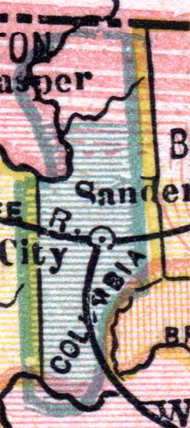 Map of Columbia County, Florida, 1880