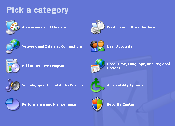 Accessibility selection