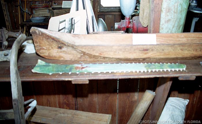 Model of a canoe