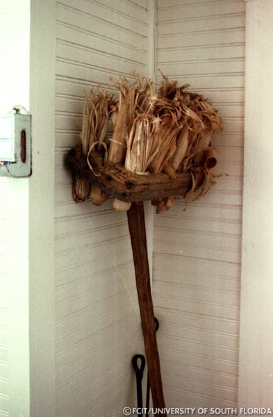 Corn husk broom